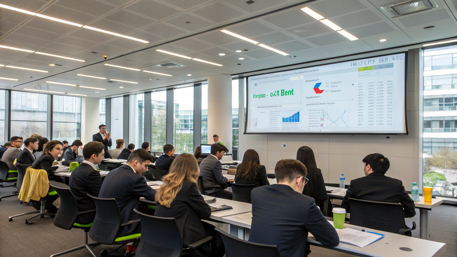 Instructors delivering PMI-aligned project management training in a classroom
